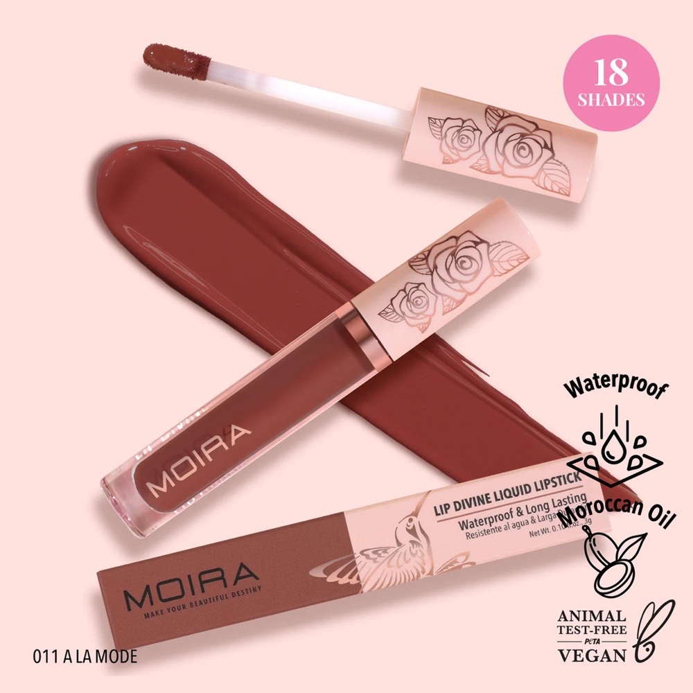 Moira - Lip Divine liquid Lipstick - A La Mode - Dark Red Matte Waterpoof